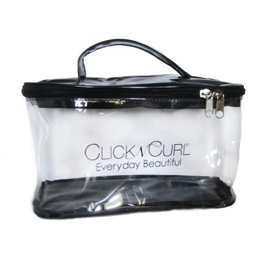 The Official Clear Zipper Bag for Click n Curl Blowout Brushes