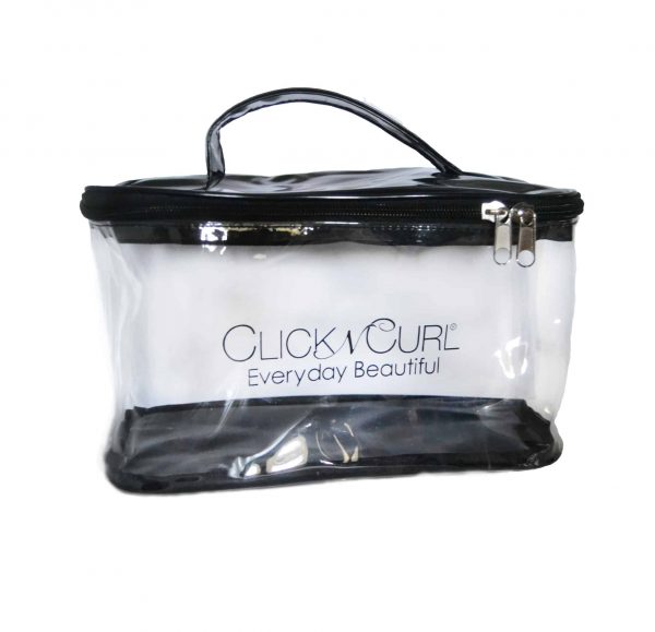 The Official Clear Zipper Bag for Click n Curl Blowout Brushes