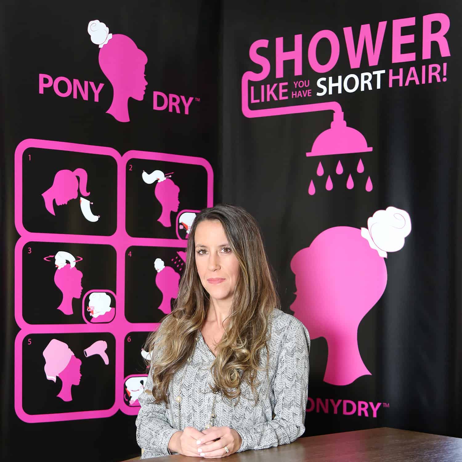 Toronto based entrepreneur and mother, Jessica Watson launched the PonyDry in 2015. Created for women with long hair that love their length but hate how long it takes to wash and style, the PonyDry cuts styling time from 25 minutes to 7 minutes flat.