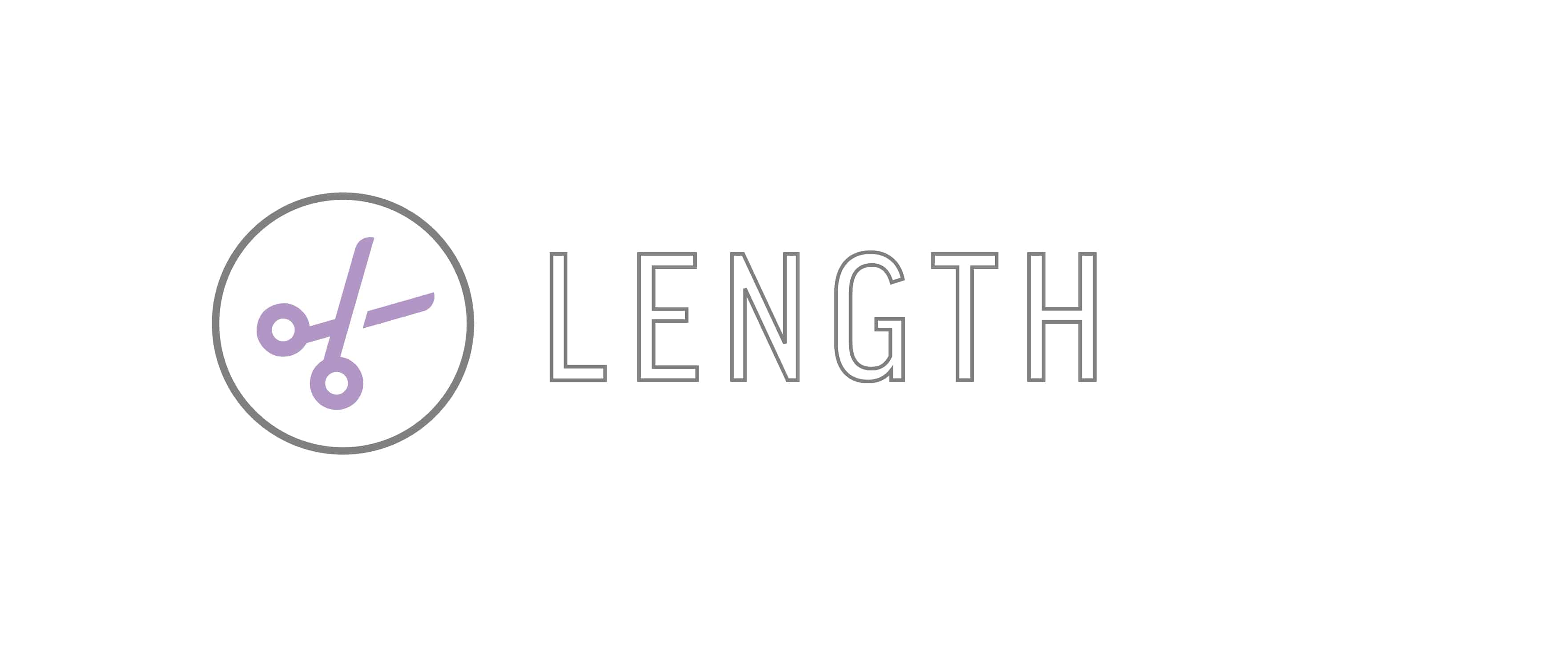 "Length" Graphic used for Hair Goals for 50 years old blog post