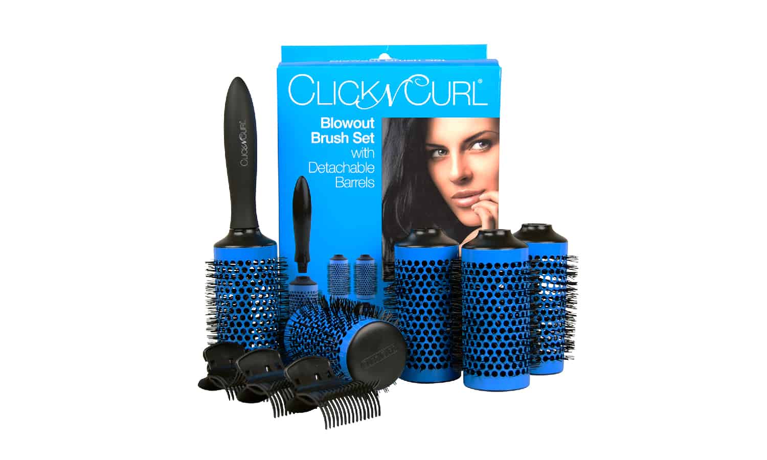 Full Set of Large Click n Curl Detachable Blowout Brushes