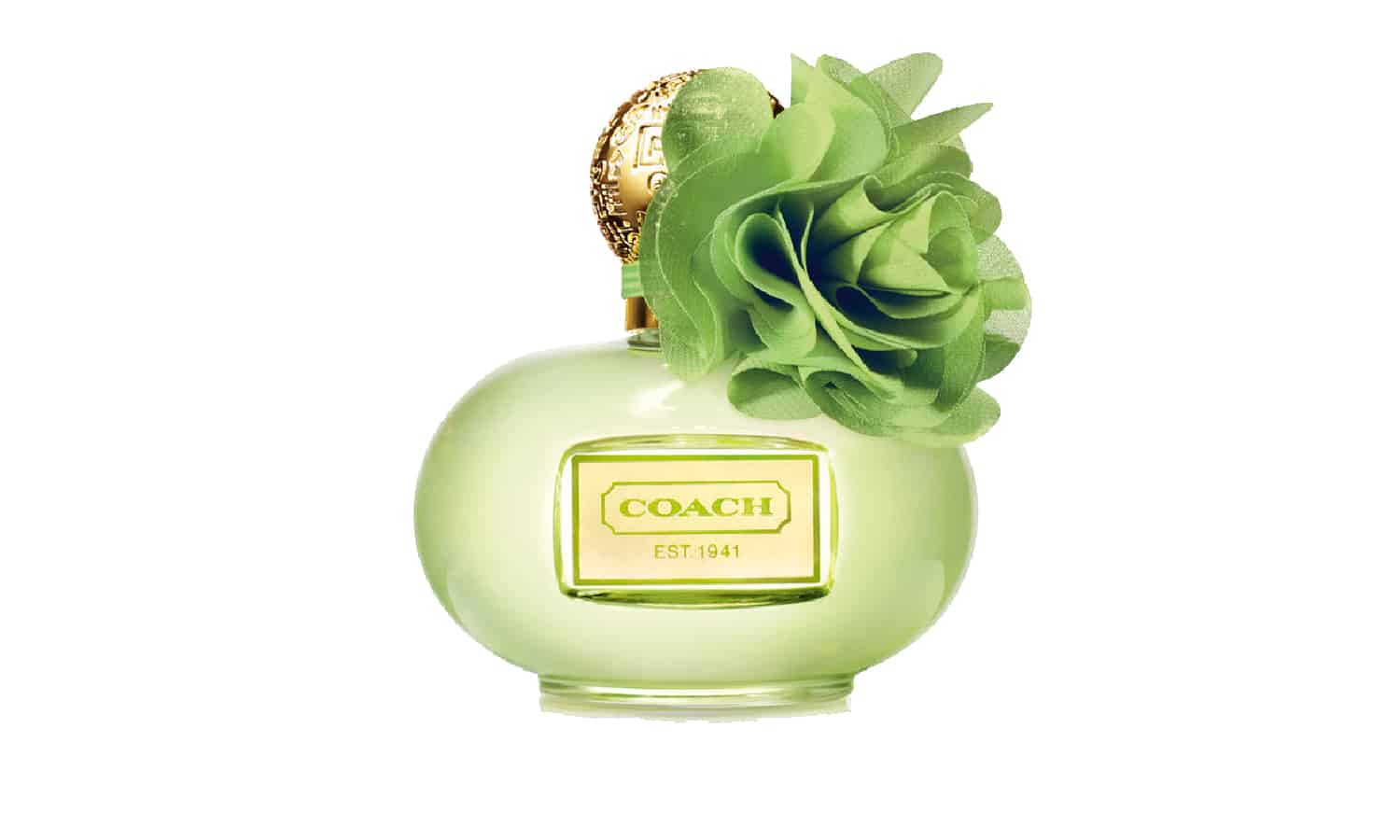 Coach Perfume in a green bottle