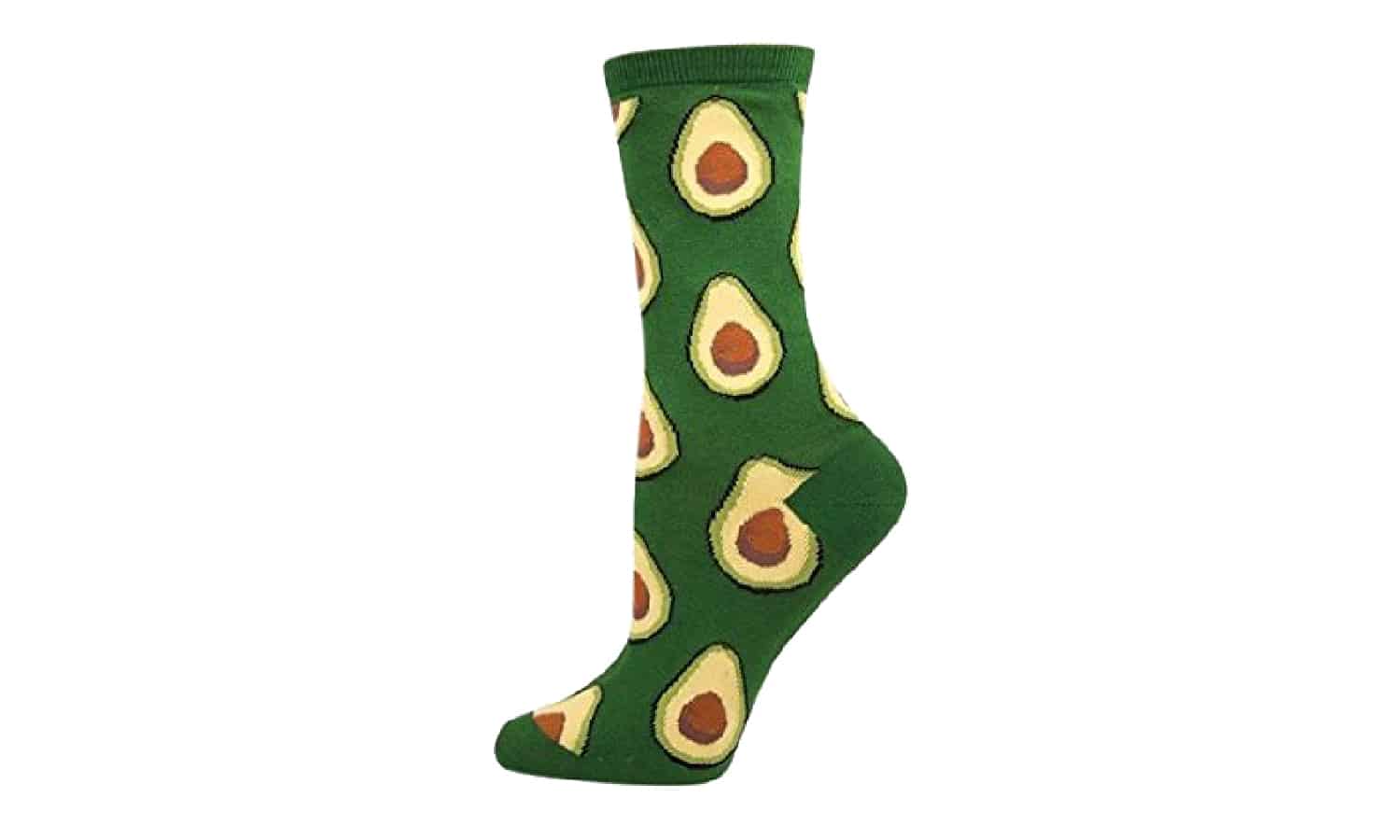 Green Socks covered in Avocados