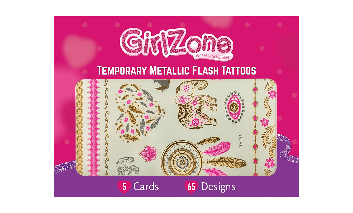 GirlZone Temporary Metallic Flash Tattoos